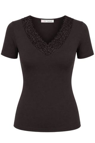 Spets V-ringad Slim Fit Blus