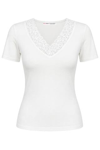 Spets V-ringad Slim Fit Blus