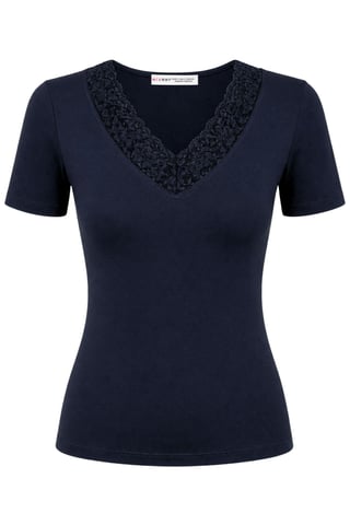 Spets V-ringad Slim Fit Blus