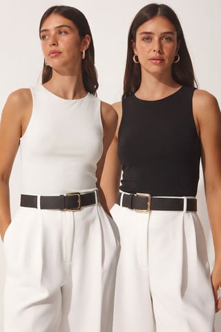 Slim Fit Crew Neck Crop Top