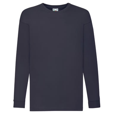 Fruit of the Loom Childrens/Kids Valueweight Long-Sleeved T-Shirt (Deep Navy)