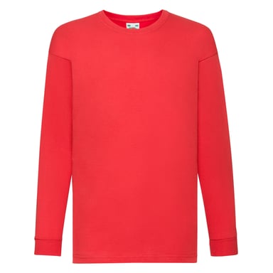 Fruit of the Loom Childrens/Kids Valueweight Long-Sleeved T-Shirt (Red)
