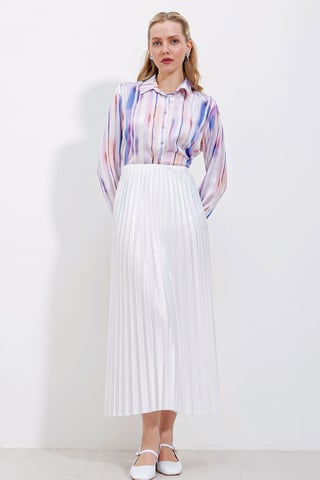 High Waist Maxi Skirt with Ruffle Detail