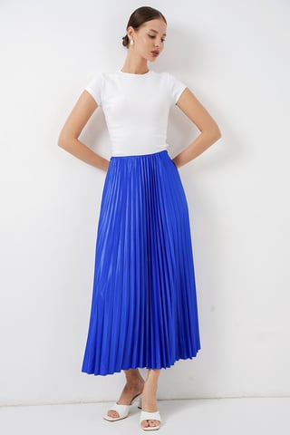 High Waist Maxi Skirt with Ruffle Detail