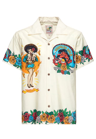 King Kerosin Herren Hawaii Hemd Acapulco Gold