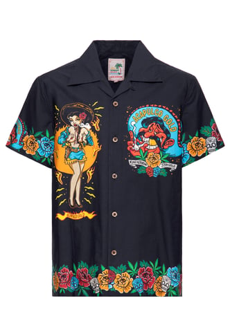 King Kerosin Herren Hawaii Hemd Acapulco Gold