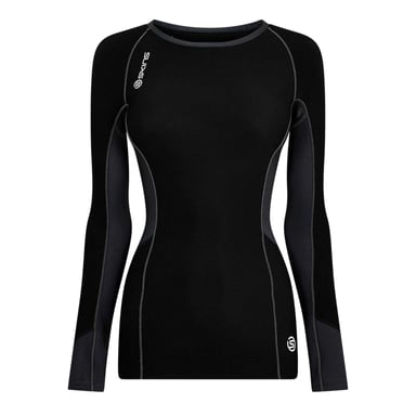 Skins Womens/Ladies Fitted Long-Sleeved Gym Thermal Top (Black)