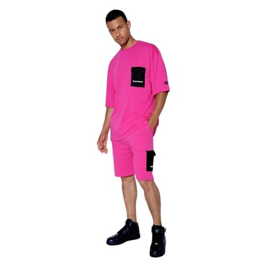 Hype Unisex Adult Contrast Cargo Shorts (Pink)