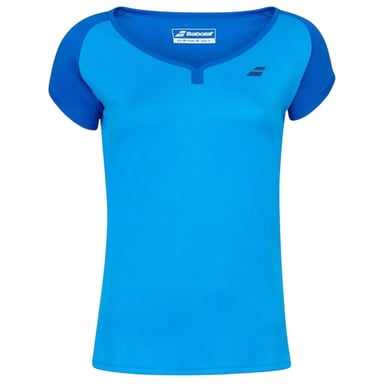 Babolat Womens/Ladies Logo Capped Sleeved T-Shirt (Blue Aster)