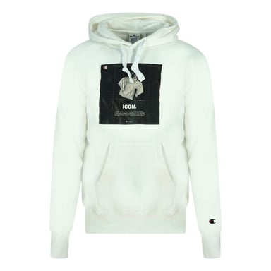 Champion Mens Icon Logo Hoodie (White)