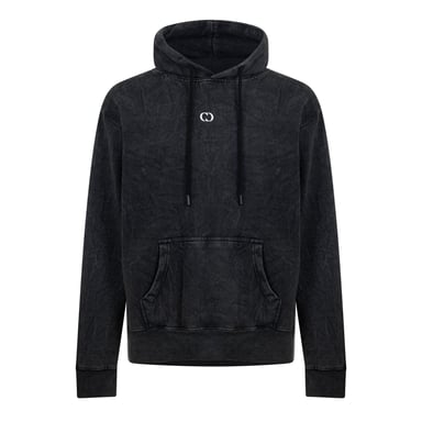 Criminal Damage Mens Galaxy Washed Hoodie (Black Wash)