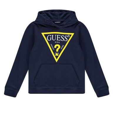 Guess Childrens/Kids Oth Logo Drawstring Hoodie (Blue)