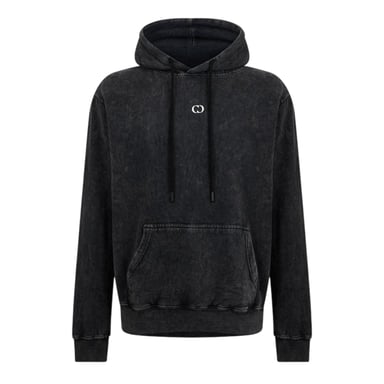 Criminal Damage Mens Underdog Hooded Drawstring Hoodie (Washed Black)