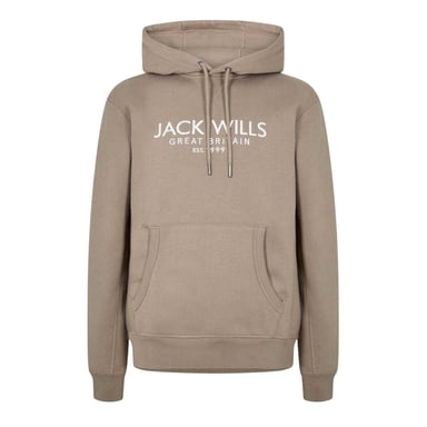 Jack Wills Mens Batsford Logo Hoodie (Fawn)