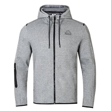 Kappa Mens Regular Full Zip Hoodie (Grey Marl Marl)