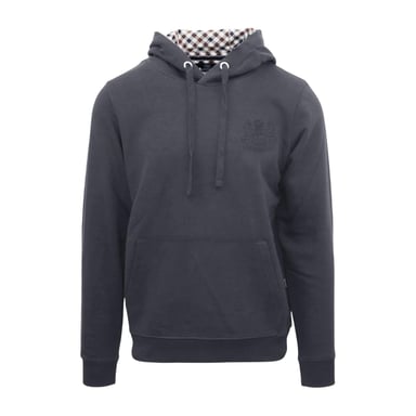 Aquascutum Mens Logo Hoodie (Antracite)