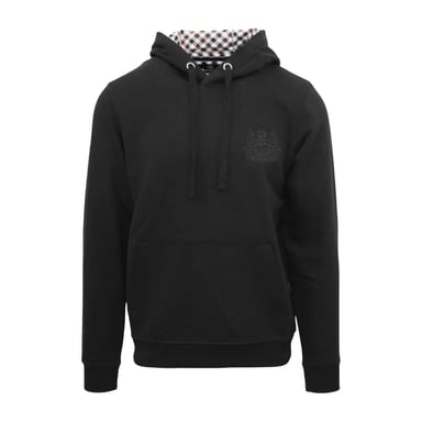 Aquascutum Mens Logo Hoodie (Black)