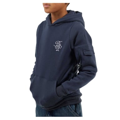 Brave Soul Boys Drawstring Hoodie (Blue/White)