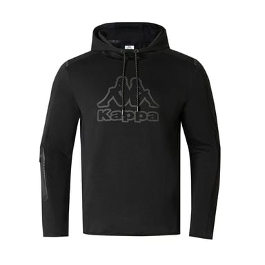 Kappa Mens Cotton Blend Pullover Hoodie (Black)