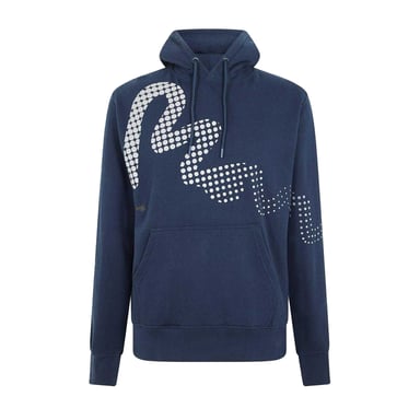 Money Mens Dotted Reflective Detail Regular Hoodie (Navy)