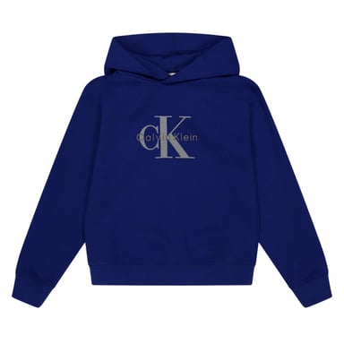Calvin Klein Childrens/Kids Logo Printed Hoodie (Admiral Blue)