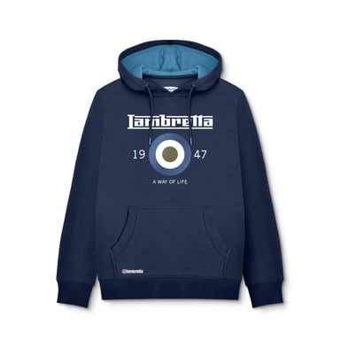 Lambretta Unisex Adult Target Hoodie (Navy)