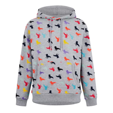 Modern Amusement Mens Oakwood Drawstring Hoodie (Mid Grey Marl)