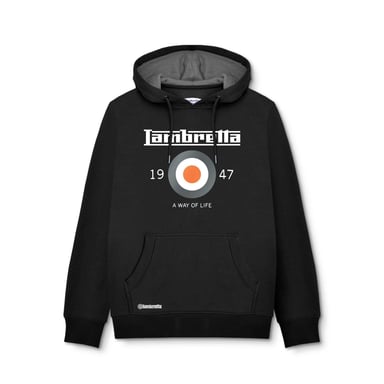 Lambretta Unisex Adult Target Hoodie (Black)