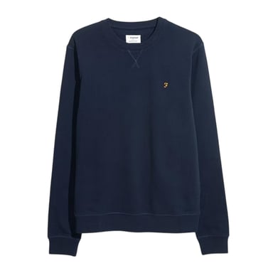 Farah Mens Organic Cotton Crew Neck Sweatshirt (True Navy)