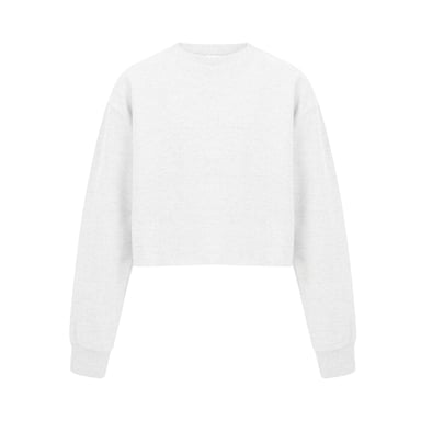Miso Womens/Ladies Relaxed Fit Crop Sweatshirt (White)