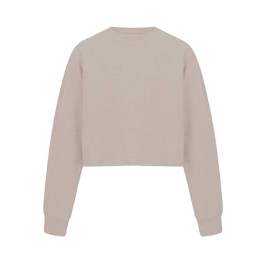 Miso Womens/Ladies Relaxed Fit Crop Sweatshirt (Sand)