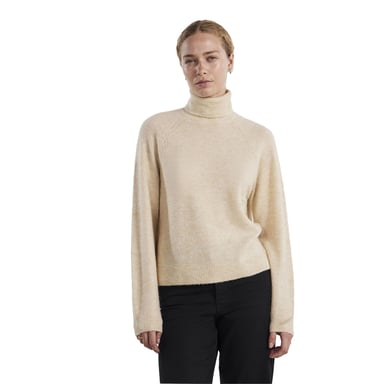 Pieces Womens/Ladies Turtle Neck Raglan Sweatshirt (Whitecap Grey)