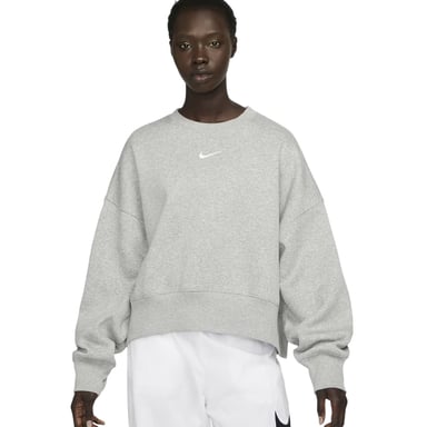 Nike Womens/Ladies Phoenix Fleece Crew Neck Oversized Sweatshirt (Grey Marl)