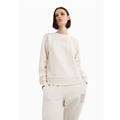 Armani Exchange Womens/Ladies Crew Neck Regular Sweatshirt (Light Beige)