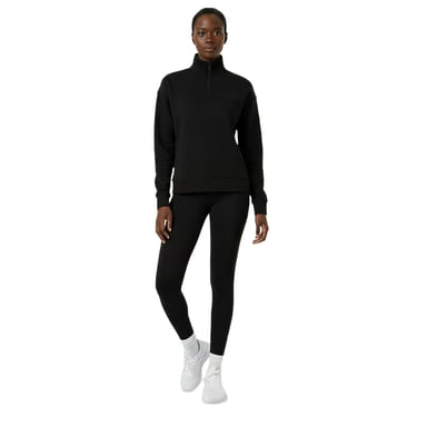 USA Pro Womens/Ladies Quarter Zip Sweatshirt (Black)