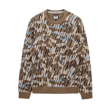 Weekend Offender Mens Camo Knitted Sweatshirt (Sand)