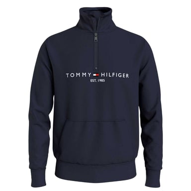 Tommy Hilfiger Mens Logo Mock Neck Sweatshirt (Desert Sky)