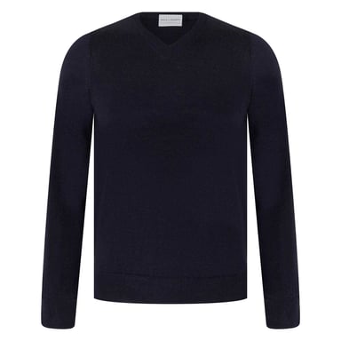 Lyle & Scott Mens Merrick Knitted V Neck Pullover (New French Navy)