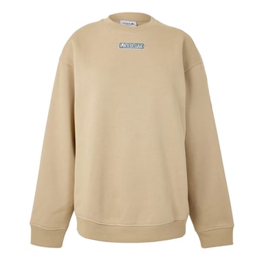 Lacoste Womens/Ladies Crew Neck Regular Long-Sleeved Sweatshirt (Beige)