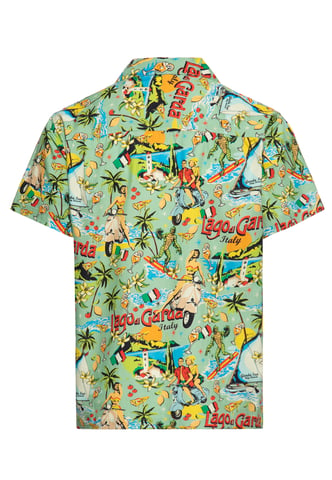 King Kerosin Herren Hawaiihemd Lago di Garda