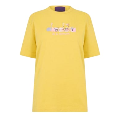 Diadora Womens/Ladies Eye Crew Neck T-Shirt (Yellow)
