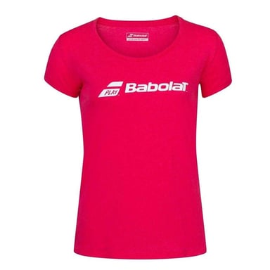 Babolat Womens/Ladies Logo Scoop Neck Regular T-Shirt (Red Heather)