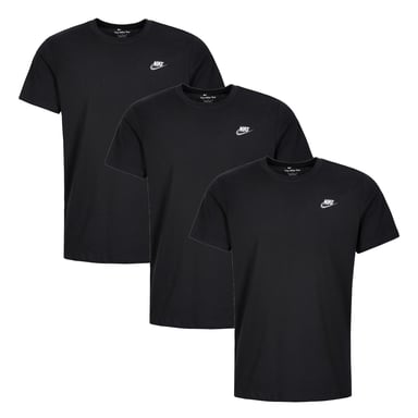 3 Pack Nike Sportswear Men's Club T Shirt - Black