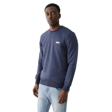 True Religion Mens Crew Neck Sweatshirt (Dress Blue)