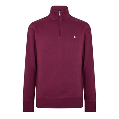 Jack Wills Mens Barchester Quarter Zip Sweatshirt (Fig)