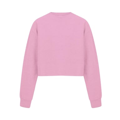 Miso Womens/Ladies Crop Sweatshirt (Pink)