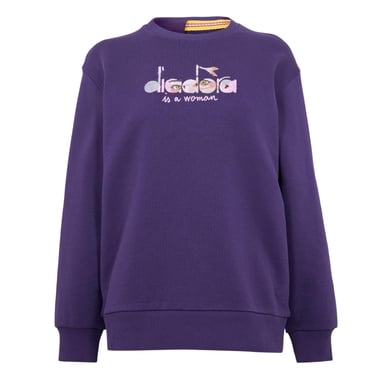 Diadora Womens/Ladies Ribbed Regular Long-Sleeved Sweatshirt (Purple)