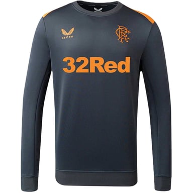 Castore Mens Rangers FC Long-Sleeved Training Sweatshirt (True Red)