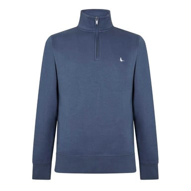Jack Wills Mens Barchester Quarter Zip Sweatshirt (Indigo)