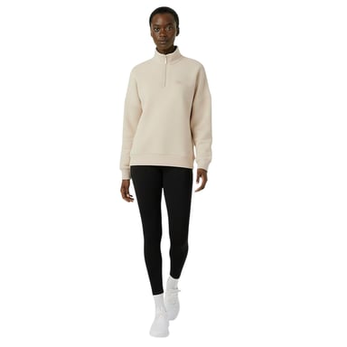 USA Pro Womens/Ladies Quarter Zip Sweatshirt (Cream)